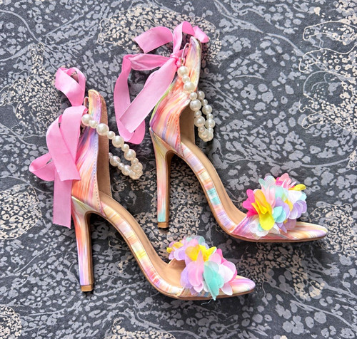 Shein rainbow floral - pearl, bow