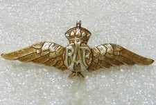 Royal Air Force / RAF Brass Sweetheart Brooch / Pin Badge