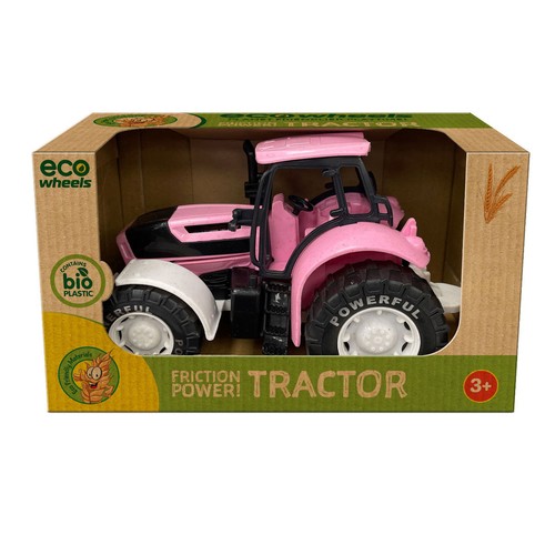 Toy tractor pink - toy,