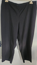 BHS size 20 ladies classic short black trousers 25in leg no pockets