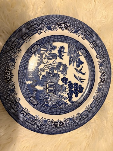 Churchill blue willow pattern - churchill,