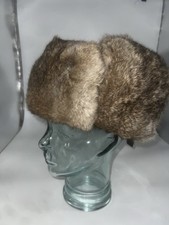 Real Rabbit Fur Trapper Hat