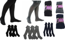 Girls Cotton Rich Soft Winter School Tights Warm Thick Age 2 to 13 Years LOT