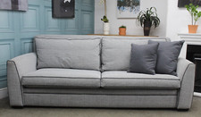 DURESTA, GREENWICH GRAND SOFA IN PIETRA SLATE GREY FABRIC. RRP £2429