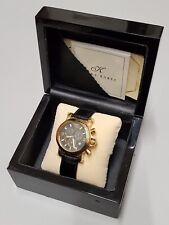 Swiss Chronograph Mens Watch Klaus-Kobec Diamond, Gold Plated, Pearlescent Dial