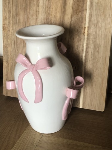 Pink bow vase - bow,