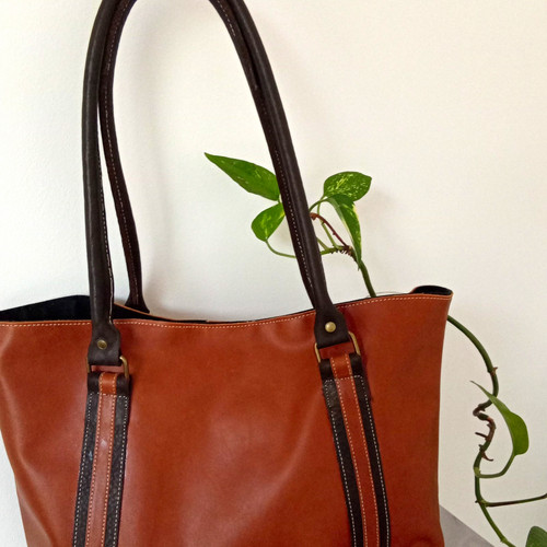 Women leather tote bag - tote,