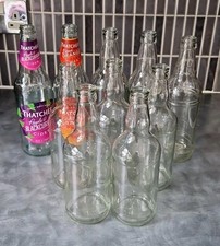 10 Empty Clear Glass Cider Bottles 500ml - refill / decor / display / vase /