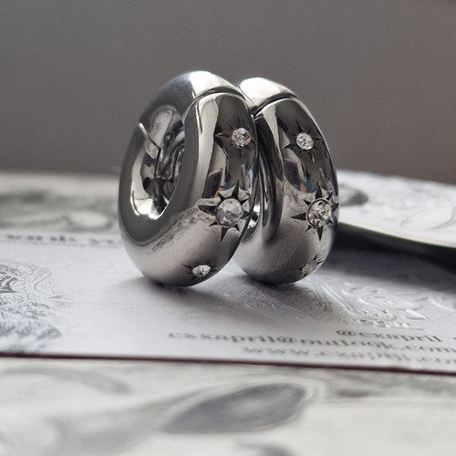 Silver star ear weights - silver,