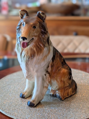 Vintage collie dog figurine - vintage,