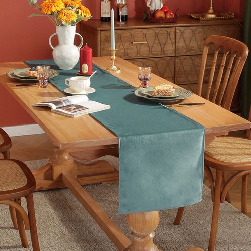 Solid color velvet table - solid,