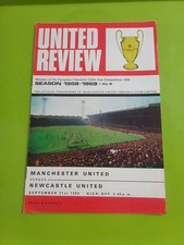 Man Utd V Newcastle Football Programme. LD1.  21.9.1968. Season 1968-69