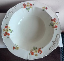 Alfred Meakin royal Marigold Astoria Shape Serving bowl white with flowers 