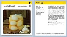 Pickled Eggs #8 Jams Kathie Webbers Cookery 1977-8 Recipe Card