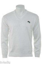 Bowls White V Neck Jumper Lawn