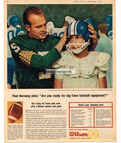 1964 wilson football - wilson, helmet