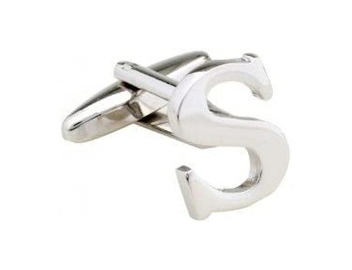 Mens initial letter silver