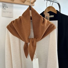 Brown Wool Knitted Triangular Scarf Warm Warm Shawl Triangle Knit Scarves Winter