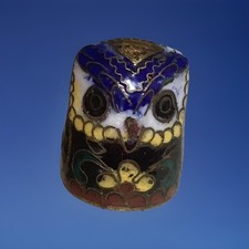 Vintage Cloisonne Owl Bird