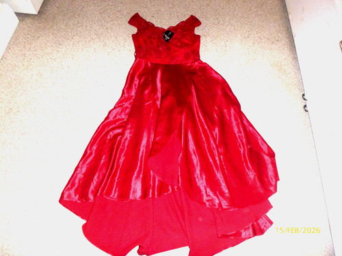 Beautiful red silk - prom, dress