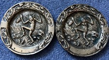 Pair Vintage Cast Brass Pixie
