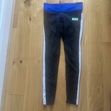 Victoria's Secret Women's Pink Yoga Leggings Size S, Black With Blue/white