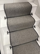 HERRINGBONE LOOP PILE CARPET STAIR RUNNER 13 STEPS , 60cm Wide, HARDWEARING