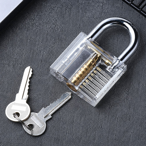 Transparent practice padlock - transparent,