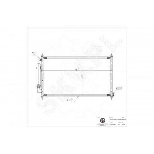 Air conditioning condenser for - air,