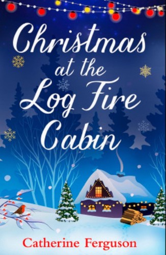 Christmas the log fire - at,