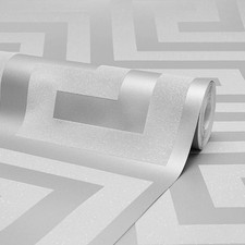 Silver Geometric Wallpaper