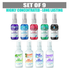 9x Air Freshener Odour Eliminator Home Tough on Bad Smells Pack Spray MyMe Fresh