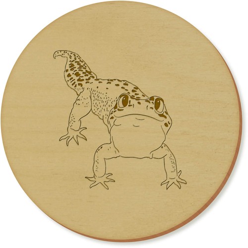Happy leopard gecko coaster - leopard, gecko'