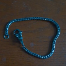 LAA TROLLBEADS STERLING WHEAT CHAIN BRACELET WITH FLOWER CLASP  LOCK- 19.5 LONG