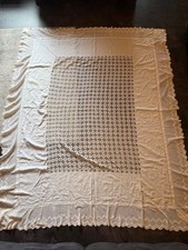 ANTIQUE BEDSPREAD OR BED CANOPY COVER? STUNNING WOVEN WORK