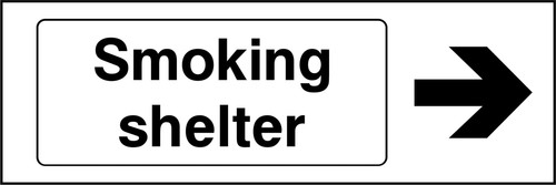 Smoking shelter safety sign