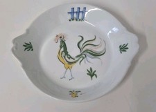 Limoges Aluminite Frugier Au Gratin Dish Cockerel Decoration
