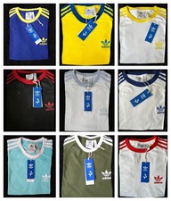 MENS ADIDAS ORGINALS CLASSIC THREE STRIPES EMBROIDERED SHORT SLEEVE TSHIRT