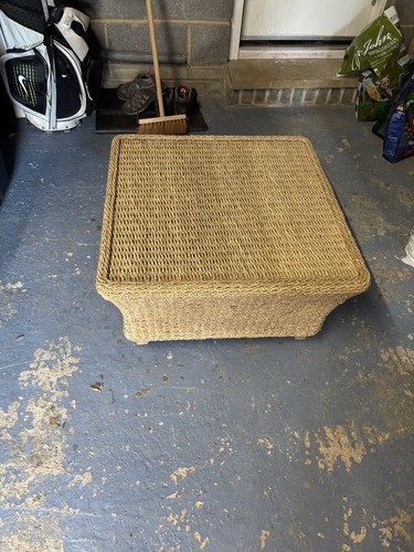 Square wicker wood storage - wicker,