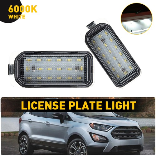 White led number licence plate - white,