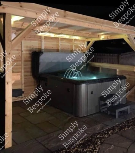Hot tub gazebo changing room - tub,