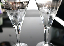 2 x Antique Crystal etched