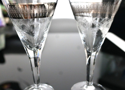 Antique crystal etched - 2,