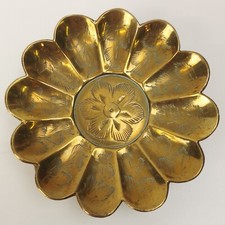 Vintage Solid Brass Floral
