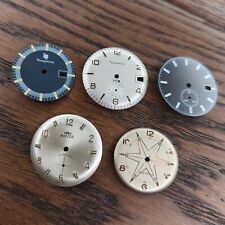 Lot of 5 New Old Stock Watch Dials Parts inc 2 x Lip, Royce (AC204)