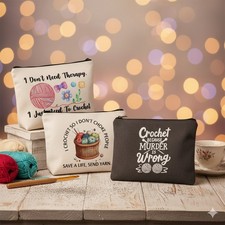 Funny Crochet Storage Pouch |