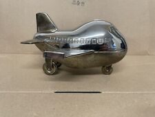 Antique brass airplane money bank 747 jumbo jet