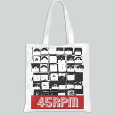 7" Vinyl 45RPM Record Shelves Festival polyester tote bag