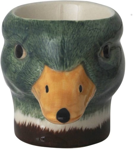 Quail ceramics face egg cup - ceramics,