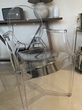 Beautiful Original Kartell Ghost Louis Armchair In Clear Perspex Plastic